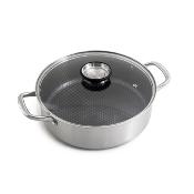 Sautoir 32cm triplex avec couvercle - "BlackSteel"