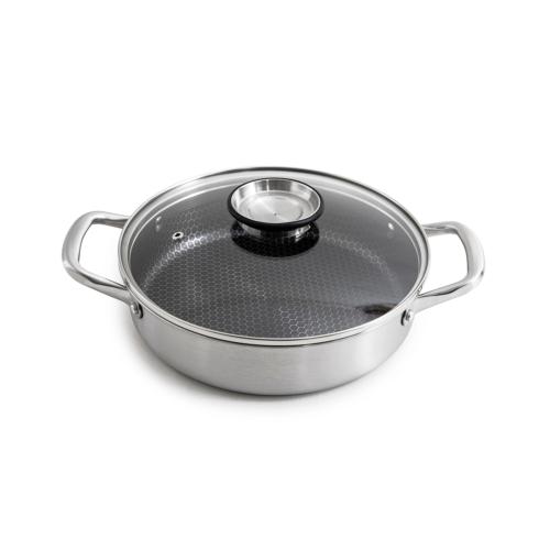 Sautoir 28cm triplex avec couvercle - "BlackSteel"