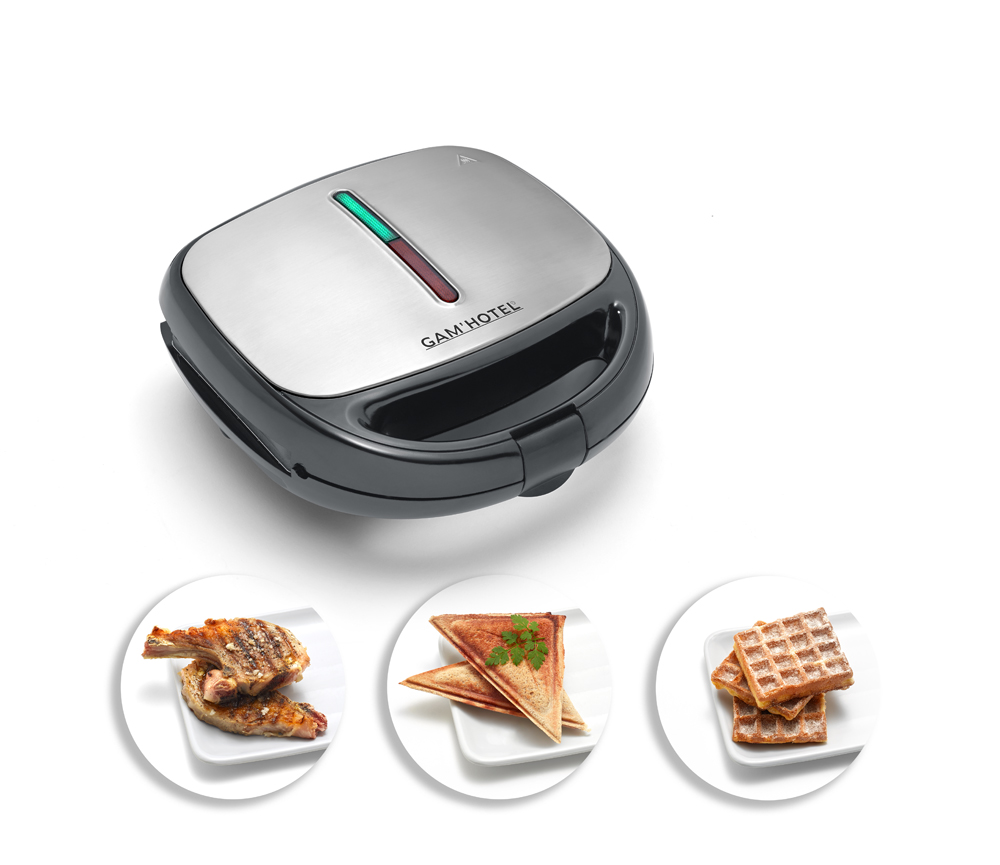 Gam'hotel - Gaufrier + Croque + Grille 800W