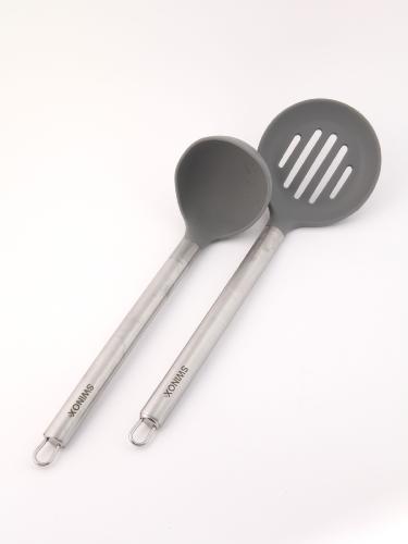Coffret louche et spatule gris - "Swinox"
