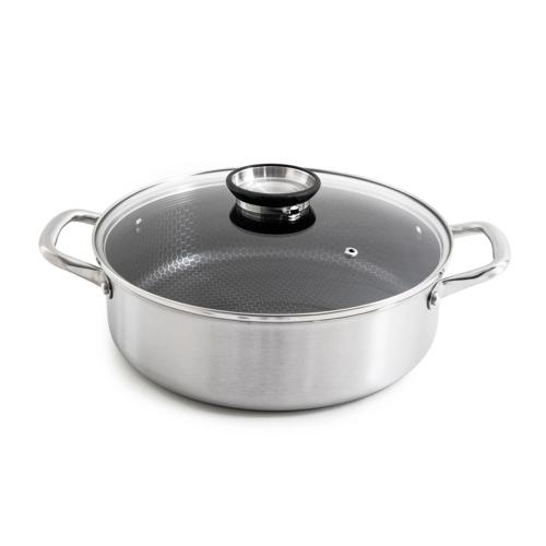 Sautoir 32cm triplex avec couvercle - "BlackSteel"