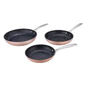 Set de 3 poles 20/24/28cm Greblon cramique - "Elgance"