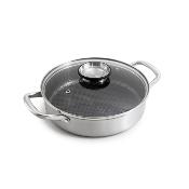Sautoir 28cm triplex avec couvercle - "BlackSteel"