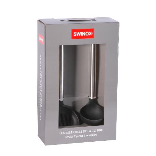 Coffret louche et spatule noir - "Swinox"