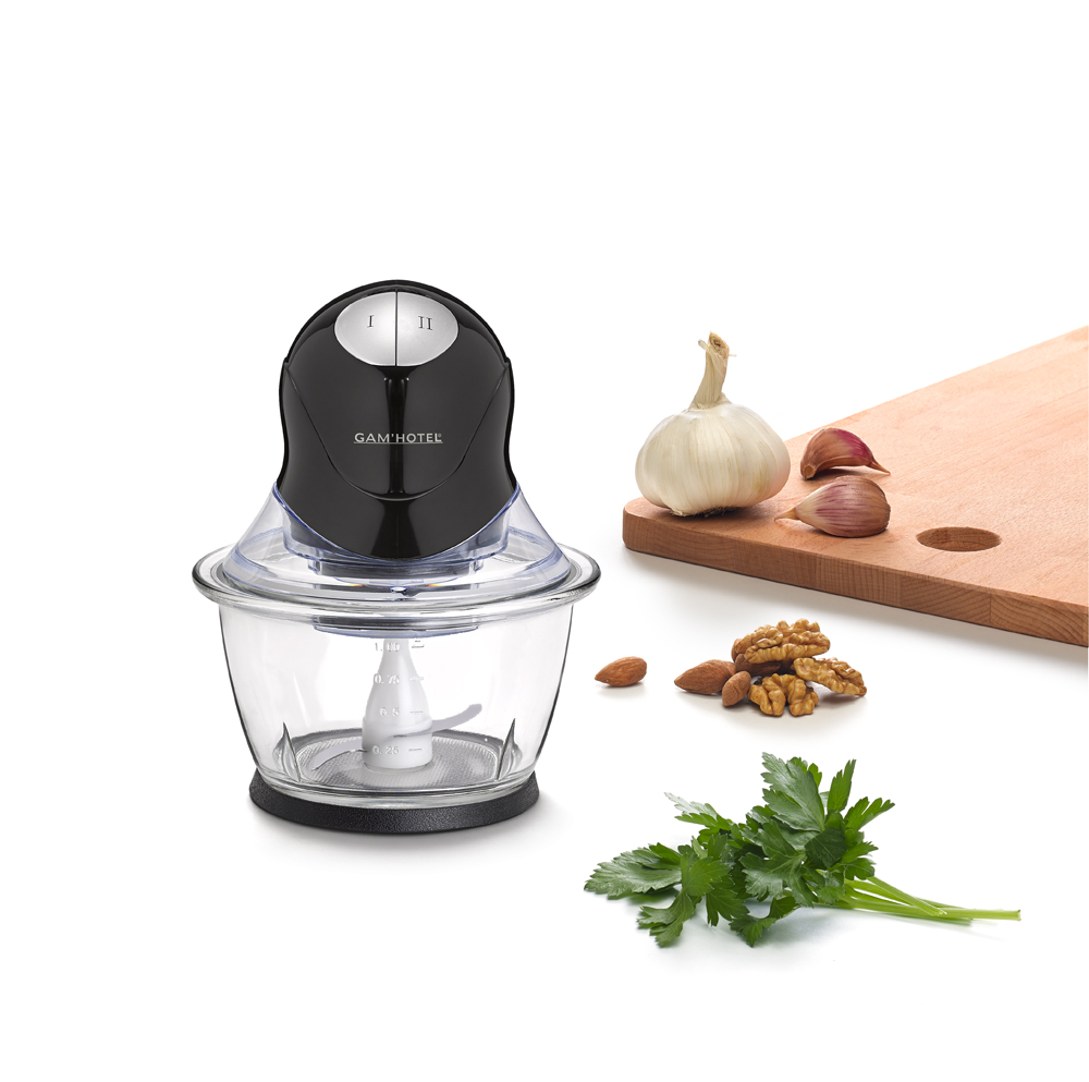 Gam'hotel - Hachoir 1L avec bol en verre 300W
